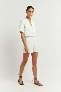 Best Sale π DISSH Boutiques LOGAN OFF WHITE LINEN SHORT CLOTHING π€© 14 DISSH Boutiques LOGAN OFF WHITE LINEN SHORT CLOTHING