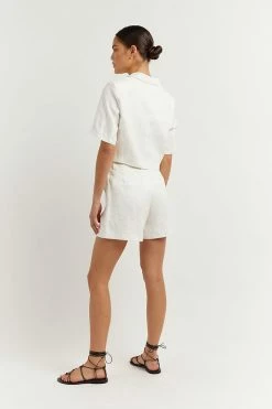 Best Sale π DISSH Boutiques LOGAN OFF WHITE LINEN SHORT CLOTHING π€© 15 DISSH Boutiques LOGAN OFF WHITE LINEN SHORT CLOTHING