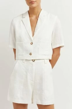 Best Sale π DISSH Boutiques LOGAN OFF WHITE LINEN SHORT CLOTHING π€© 21 DISSH Boutiques LOGAN OFF WHITE LINEN SHORT CLOTHING