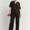 DISSH Boutiques CAMPBELL BLACK DRAWSTRING PANT THE BUMP FRIENDLY EDIT