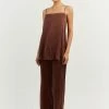 DISSH Boutiques THE BUMP FRIENDLY EDIT EVANS MAHOGANY SILK PANT