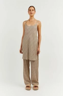 DISSH Boutiques ALFIE BEIGE SWIRL DRAWSTRING PANT