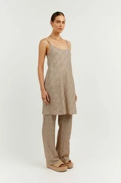 DISSH Boutiques ALFIE BEIGE SWIRL DRAWSTRING PANT