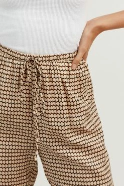 DISSH Boutiques ALFIE BEIGE SWIRL DRAWSTRING PANT