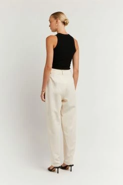 DISSH Boutiques CLOTHING JACKSON CREAM TAPERED LEG PANT