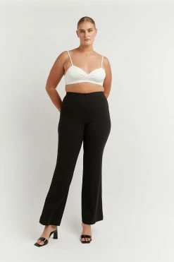 DISSH Boutiques HICKS BLACK CREPE FLARE PANT