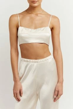 DISSH Boutiques CLOTHING SIMONE PEARL SATIN BIAS CUT PANT