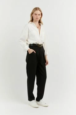 DISSH Boutiques KIRBY BLACK TAPERED LEG PANT