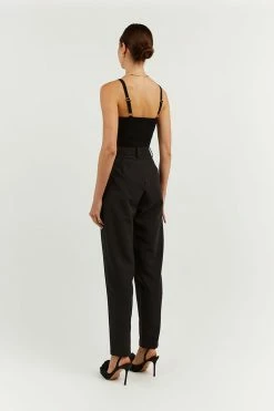 DISSH Boutiques KIRBY BLACK TAPERED LEG PANT
