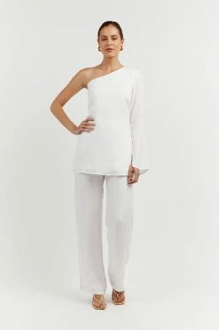 DISSH Boutiques MARCO WHITE STRAIGHT PANT