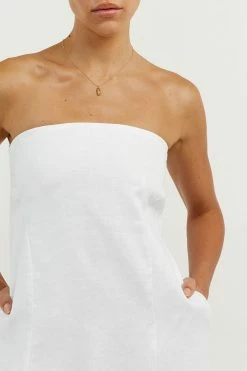 Cheapest ๐ DISSH Boutiques CLOTHING DAPHNE WHITE LINEN MINI ๐ DRESS โจ 9 DISSH Boutiques CLOTHING DAPHNE WHITE LINEN MINI DRESS