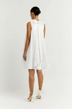 DISSH Boutiques DRESSES AISLE WHITE LINEN PANEL MINI DRESS