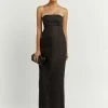 DISSH Boutiques ANDERSON BLACK LINEN MIDI DRESS