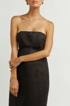 Deals โ DISSH Boutiques ANDERSON BLACK LINEN MIDI ๐ DRESS ๐ 9 DISSH Boutiques ANDERSON BLACK LINEN MIDI DRESS