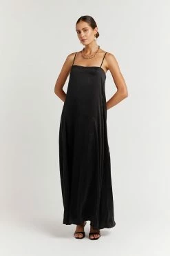 Discount ๐ฏ DISSH Boutiques EVANS BLACK SILK SLIP MIDI ๐ DRESS ๐ฏ 15 DISSH Boutiques EVANS BLACK SILK SLIP MIDI DRESS