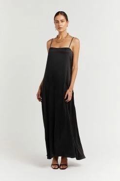 Discount ๐ฏ DISSH Boutiques EVANS BLACK SILK SLIP MIDI ๐ DRESS ๐ฏ 16 DISSH Boutiques EVANS BLACK SILK SLIP MIDI DRESS