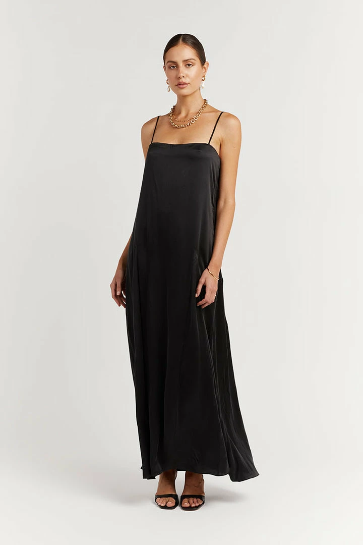 Discount ๐ฏ DISSH Boutiques EVANS BLACK SILK SLIP MIDI ๐ DRESS ๐ฏ 7 DISSH Boutiques EVANS BLACK SILK SLIP MIDI DRESS