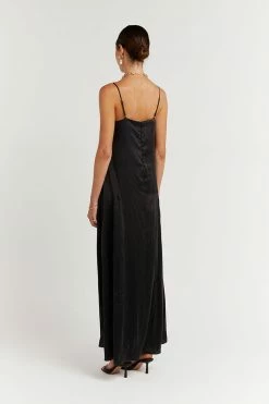 Discount ๐ฏ DISSH Boutiques EVANS BLACK SILK SLIP MIDI ๐ DRESS ๐ฏ 18 DISSH Boutiques EVANS BLACK SILK SLIP MIDI DRESS