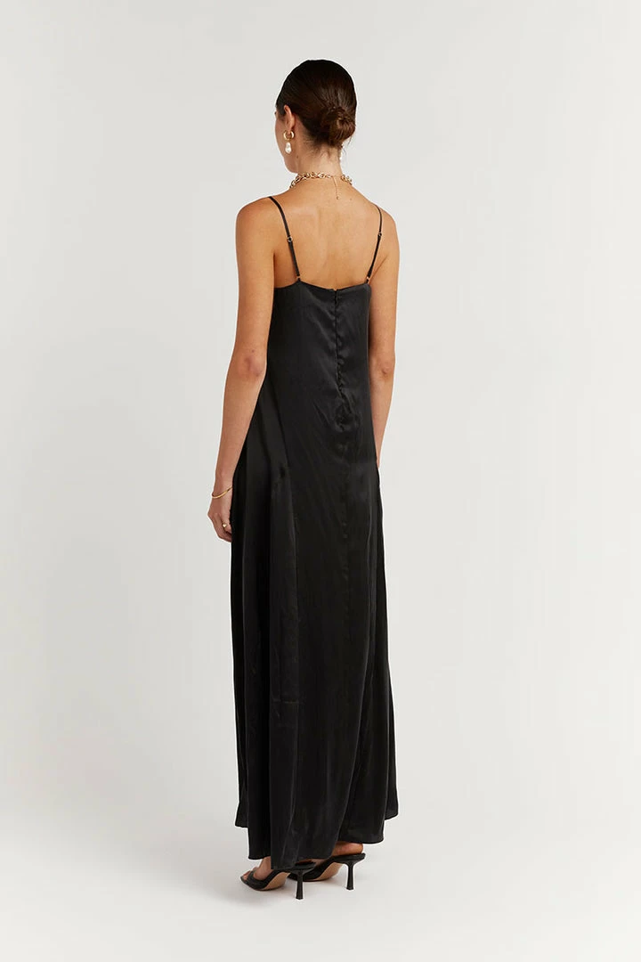 Discount ๐ฏ DISSH Boutiques EVANS BLACK SILK SLIP MIDI ๐ DRESS ๐ฏ 9 DISSH Boutiques EVANS BLACK SILK SLIP MIDI DRESS