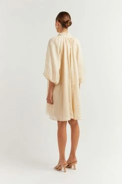 DISSH Boutiques EMPIRE BUTTER SMOCK MINI DRESS