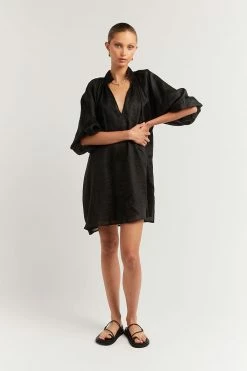 Hot Sale ๐ DISSH Boutiques EMPIRE BLACK SMOCK MINI ๐ DRESS THE BUMP FRIENDLY EDIT ๐ 18 DISSH Boutiques EMPIRE BLACK SMOCK MINI DRESS THE BUMP FRIENDLY EDIT