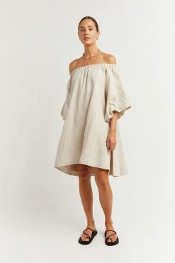 DISSH Boutiques PIP NATURAL LINEN DRESS THE BUMP FRIENDLY EDIT