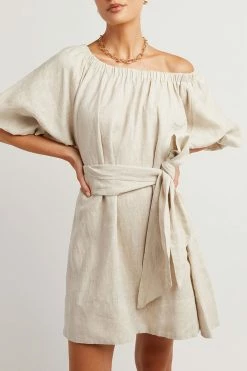 DISSH Boutiques PIP NATURAL LINEN DRESS THE BUMP FRIENDLY EDIT