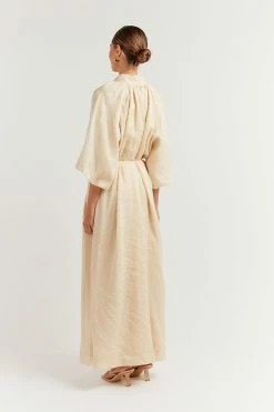 DISSH Boutiques EMPIRE BUTTER SMOCK MIDI DRESS THE BUMP FRIENDLY EDIT