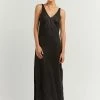 DISSH Boutiques TULLY BLACK LINEN MIDI DRESS