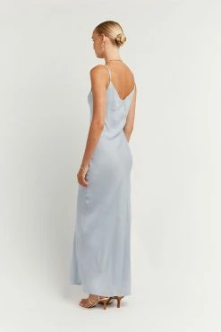 DISSH Boutiques PELLY BABY BLUE SLIP MIDI DRESS