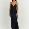DISSH Boutiques CLOTHING EVANS NAVY SILK PANEL SLIP DRESS