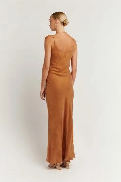 DISSH Boutiques PELLY TURMERIC SLIP MIDI DRESS THE BUMP FRIENDLY EDIT