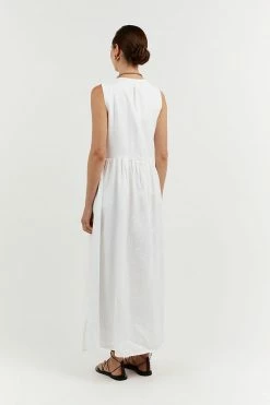 DISSH Boutiques CLOTHING BONNIE WHITE OVERSIZED SHIRT DRESS