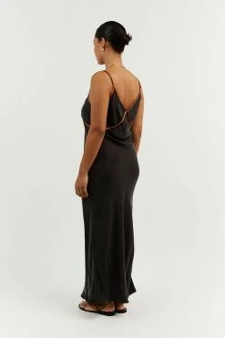 DISSH Boutiques CLOTHING MARCO BLACK BINDING MIDI DRESS