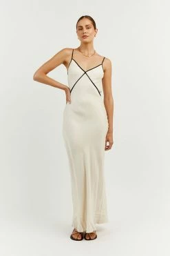 DISSH Boutiques CLOTHING MARCO OYSTER BINDING MIDI DRESS