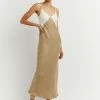 DISSH Boutiques CLOTHING SEREN GOLD TWO TONE MIDI DRESS