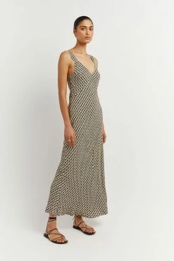 Coupon ๐ DISSH Boutiques MARLOW BEIGE GEO SLIP MIDI ๐ DRESS ๐ 8 DISSH Boutiques MARLOW BEIGE GEO SLIP MIDI DRESS