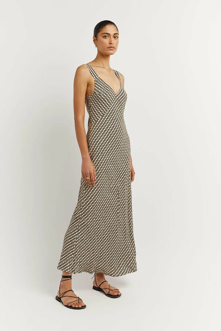 Coupon ๐ DISSH Boutiques MARLOW BEIGE GEO SLIP MIDI ๐ DRESS ๐ 3 DISSH Boutiques MARLOW BEIGE GEO SLIP MIDI DRESS