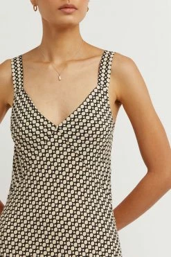 Coupon ๐ DISSH Boutiques MARLOW BEIGE GEO SLIP MIDI ๐ DRESS ๐ 10 DISSH Boutiques MARLOW BEIGE GEO SLIP MIDI DRESS