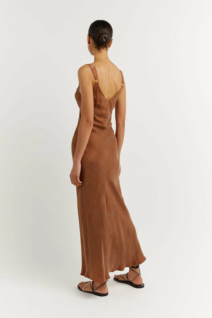 Brand new โจ DISSH Boutiques CLOTHING KENDALL TAN SLIP MIDI ๐ DRESS ๐ 5 DISSH Boutiques CLOTHING KENDALL TAN SLIP MIDI DRESS