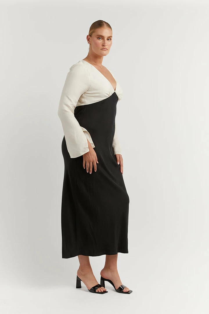 Best deal โ๏ธ DISSH Boutiques SEREN BLACK TWO TONE SLEEVED ๐ DRESS ๐งจ 8 DISSH Boutiques SEREN BLACK TWO TONE SLEEVED DRESS
