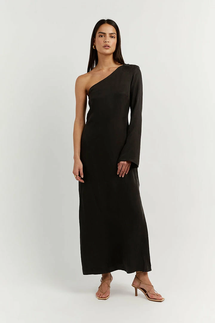 Buy ๐ฏ DISSH Boutiques CLOTHING SASHA BLACK ONE SHOULDER LONG ๐ DRESS ๐ 3 DISSH Boutiques CLOTHING SASHA BLACK ONE SHOULDER LONG DRESS