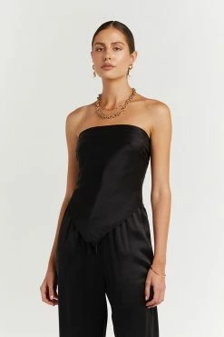 Brand new ๐ฏ DISSH Boutiques NAILI BLACK SILK HEAD SCARF TOPS ๐ 10 DISSH Boutiques NAILI BLACK SILK HEAD SCARF TOPS