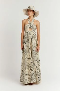 DISSH Boutiques MALTA PALM LINEN REVERSIBLE HAT HATS