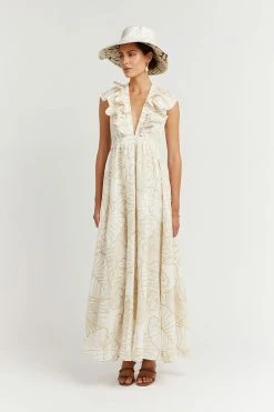 DISSH Boutiques MALTA PALM LINEN REVERSIBLE HAT HATS