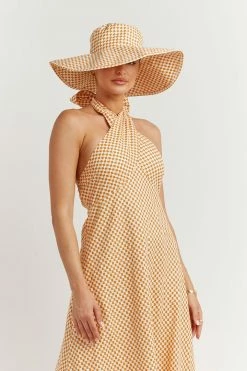 DISSH Boutiques GAIA MANGO GEO WIDE BRIM HAT HATS