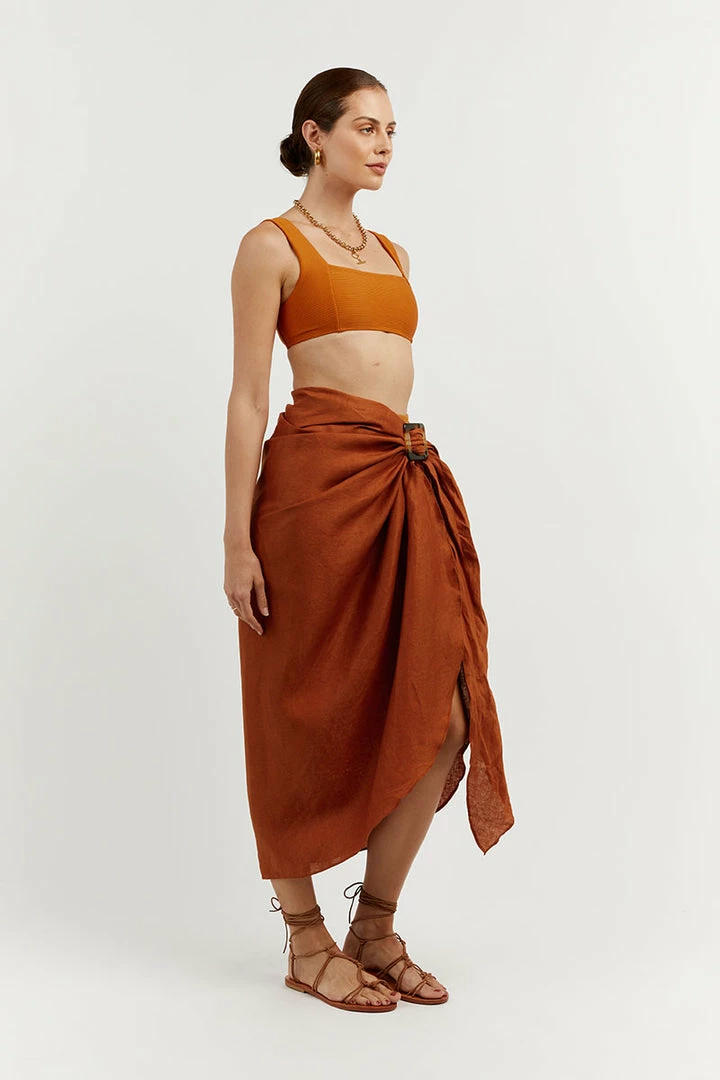 Wholesale ๐งจ DISSH Boutiques CLOTHING CHLOE AMBER LINEN SARONG ๐ 3 DISSH Boutiques CLOTHING CHLOE AMBER LINEN SARONG