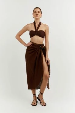 DISSH Boutiques CHLOE CHOC LINEN SARONG