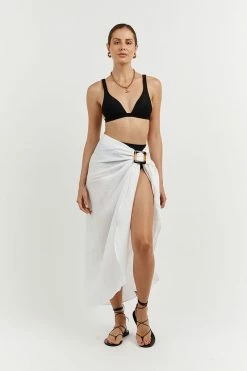 DISSH Boutiques CHLOE WHITE LINEN SARONG