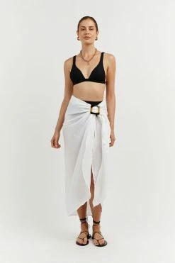 DISSH Boutiques CHLOE WHITE LINEN SARONG